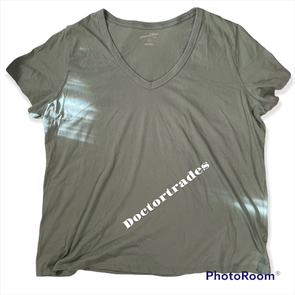 Women's Plus Size Short Sleeve V-Neck T-Shirt - Universal Thread Mint Green 2X